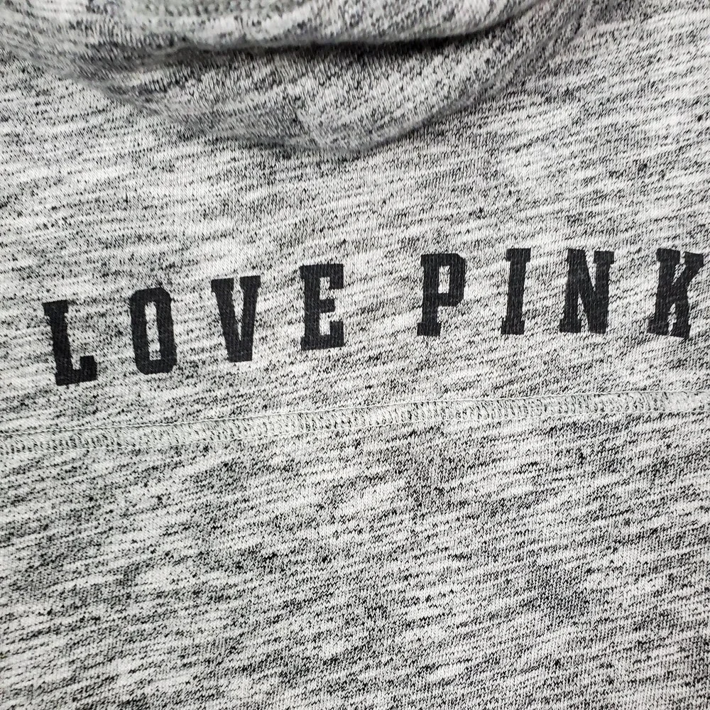 PINK Victoria's Secret Gray/Black Cowl Neck Pullover Sweatshirt S - Picture 4 of 6